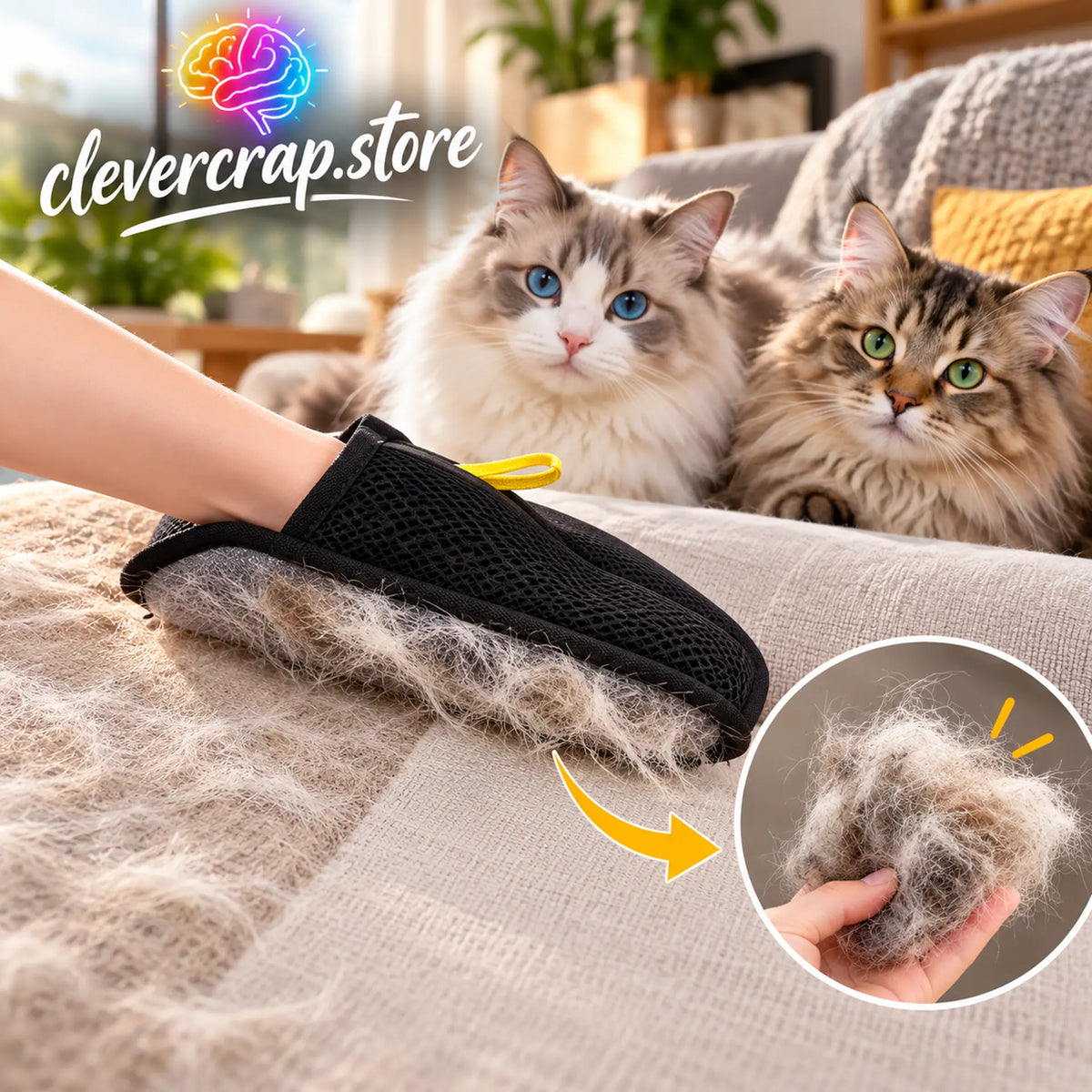 Pet Static Hair Removal Glove – Love Your Pet, Not the Fur They Leave Behind!