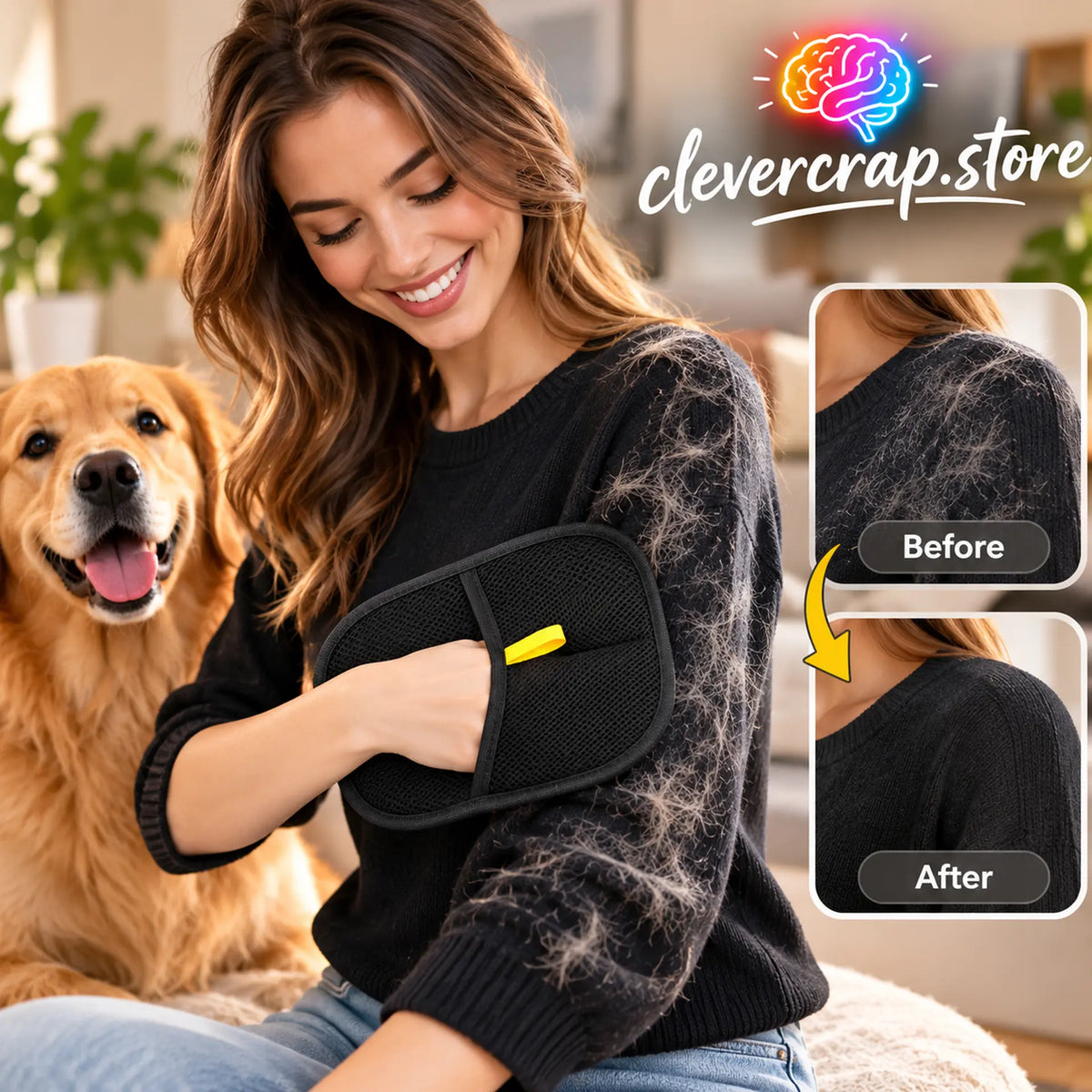Pet Static Hair Removal Glove – Love Your Pet, Not the Fur They Leave Behind!